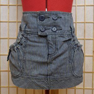 BB Dakota Striped Jean Mini Skirt
